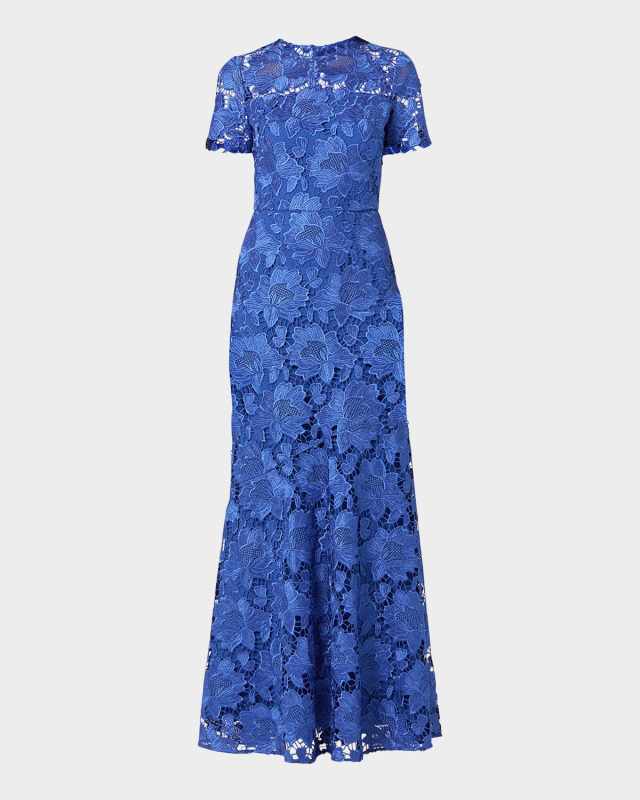 Elie A-Line Floral Lace Gown